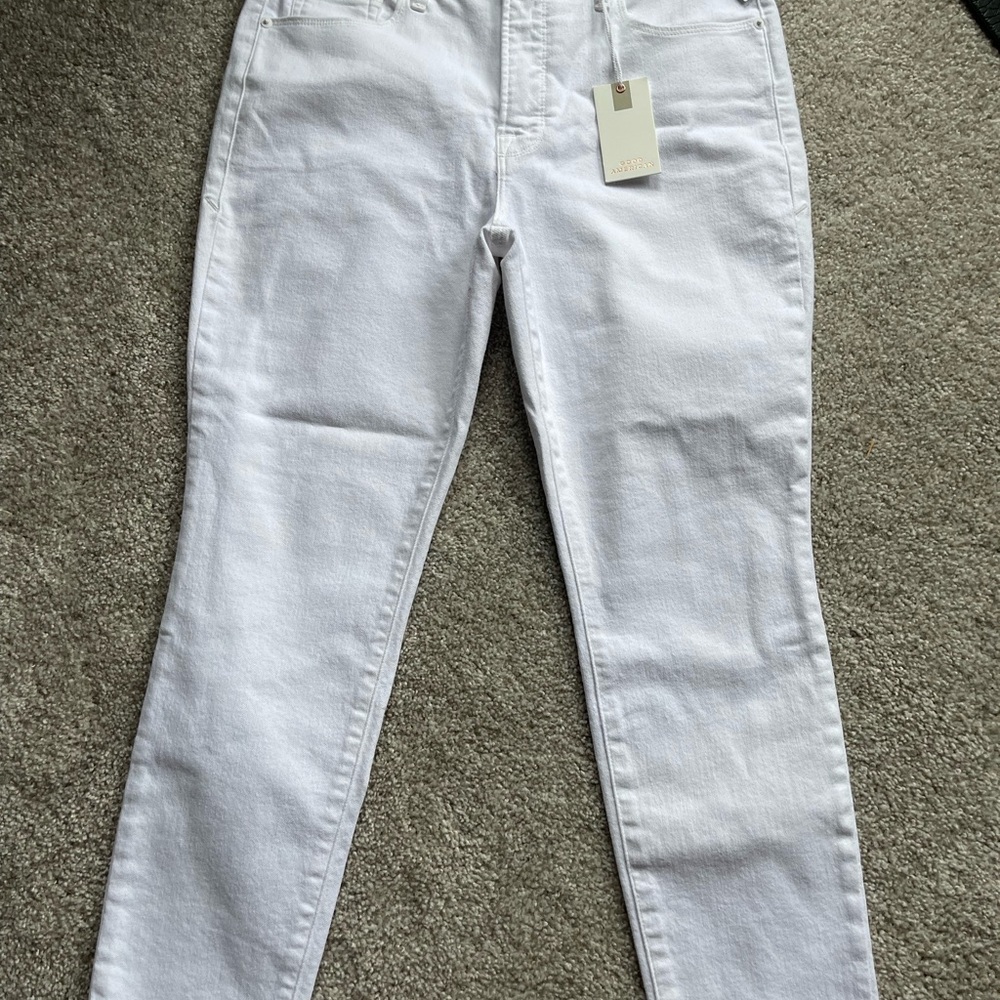 Good American White Ankle Jeans
